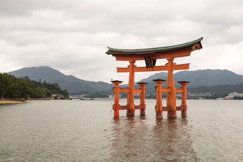 The famous Itsukushima Shrine