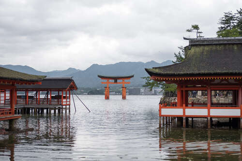 View of the Itsukushima Shrine