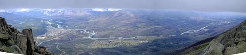 Panoramic view of Jasper from the Skytram